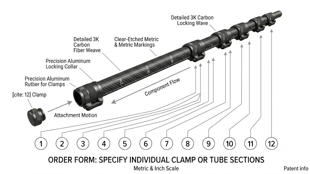 Carbon Fiber Telescopic Pole: 21 m OEM 12-Section Case Study