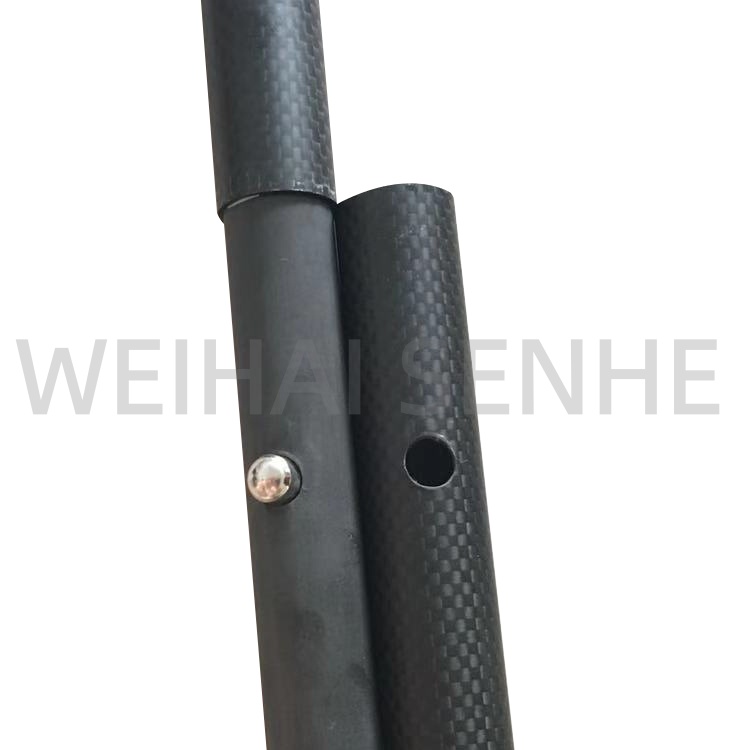 Custom Carbon Fiber Telescopic Tube Assembly with Spring Ball Pin Lock