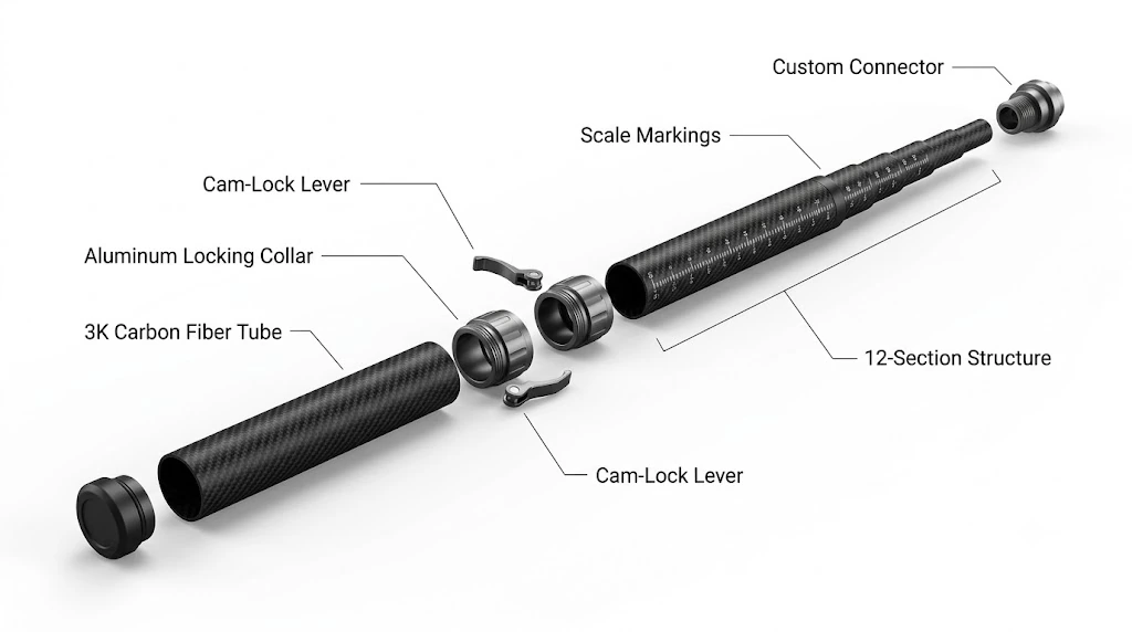 Custom Carbon Fiber Telescopic Poles for OEM Applications