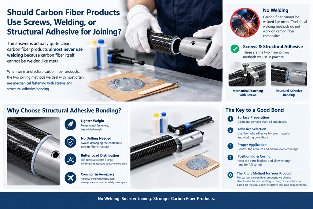 Should Carbon Fiber Products Use Screws, Welding, or Structural Adhesive for Joining?